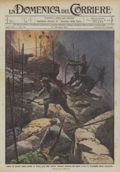 Værdien af ​​mænd mod midlernes faldgruber, en af ​​vores ulempers heroiske natlige overraskelser? af Achille Beltrame