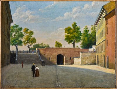 Porta Bologna i Modena (olie på lærred) af Achille Boschi