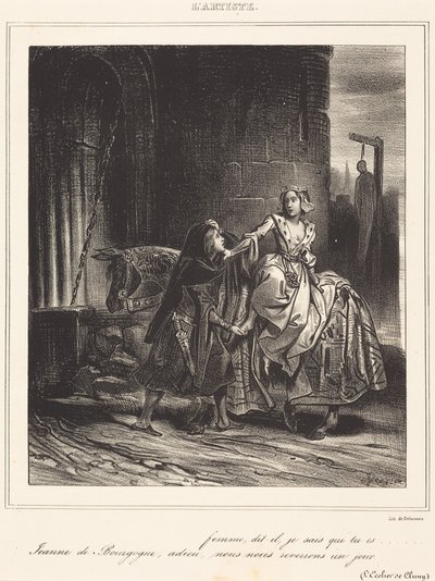 Jeanne af Burgund af Achille Devéria