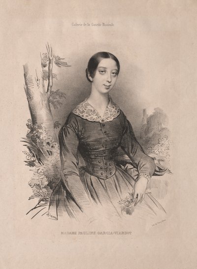 Madam Pauline Garcia-Viardot, 1840. af Achille Devéria