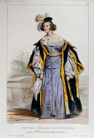 Marie Dorval i rollen som Marion Delorme af Victor Hugo af Achille Devéria