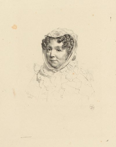 Portræt af Madame Desforges, Devérias kusine. (IFF 40) af Achille Devéria