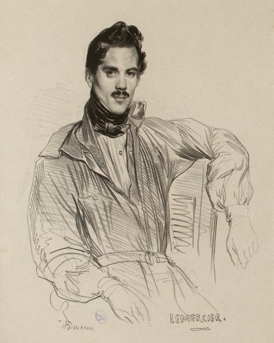 Portræt af Rose-Joseph Lemercier (IFF 178) af Achille Devéria