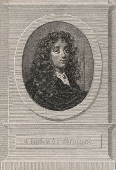 Portræt af Charles de Sévigné af Achille Devéria
