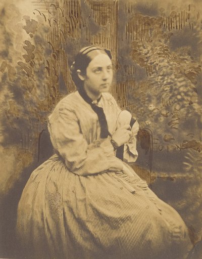 [Udendørs portræt af en ung dame, sandsynligvis Cécile Devéria]. af Achille Devéria