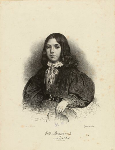 Portræt af Vito Mangiamele 1827-1897, 1839. af Achille Devéria