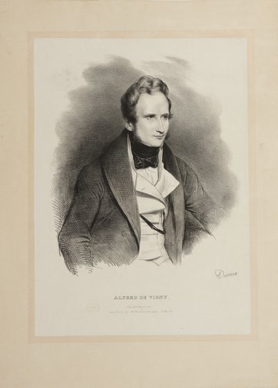 Portræt af forfatteren Alfred de Vigny 1797-1863, 1831. af Achille Devéria