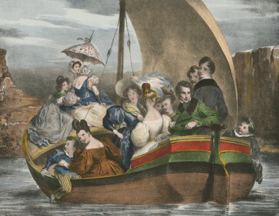 Gå på vandet, luftning på vandet af Achille Devéria