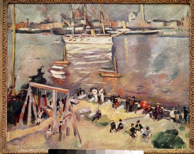 Ind i en korvette i Antwerpens havn Maleri af Othon Friesz (1879-1949) 1906 Privat samling af Achille Emile Othon Friesz