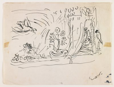 Stilleben med blomster (pen og sort blæk) af Achille Emile Othon Friesz