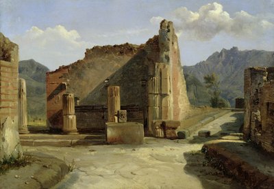 Pompejis Forum (olie på lærred) af Achille Etna Michallon
