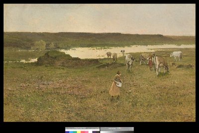 Græsgang på dalen, 1906 af Achille Formis Befani