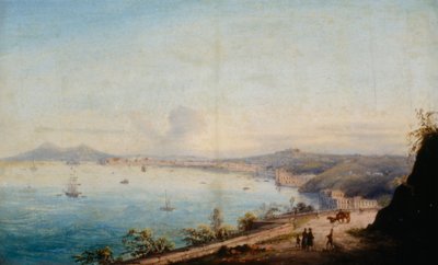 Vejen til Posillipo (olie på lærred) af Achille Gigante