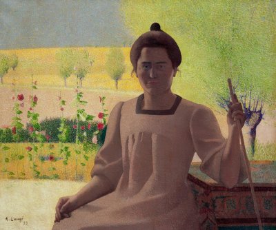 Contrejour - Portræt af kunstnerens kone af Achille Lauge