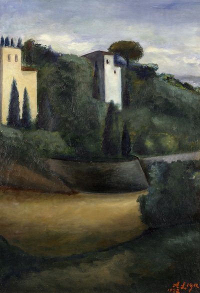 Villaer i Fiesole af Achille Lega