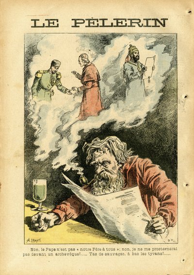 Illustration af Achille Lemot (1846-1909) i Le Pelerin af Achille Lemot