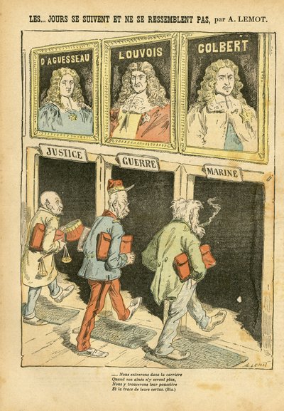Illustration af Achille Lemot (1846-1909) i Le Pelerin af Achille Lemot