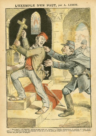 Illustration af Achille Lemot (1846-1909) i Le Pelerin af Achille Lemot