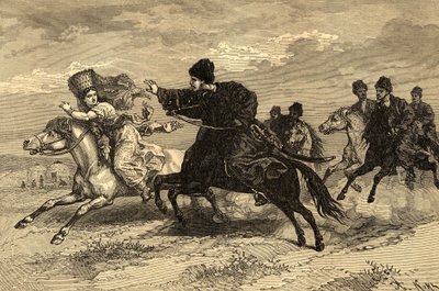 Kaiverrus teoksessa "Maan kansat" 1890 (kaiverrus) af Achille Sirouy