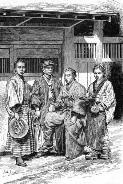 Folk i Tokyo af Achille Sirouy
