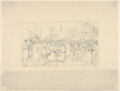 Valg i Baltimore, november 1862 fra Confederate War Etchings, 1861-63. af Adalbert John Volck