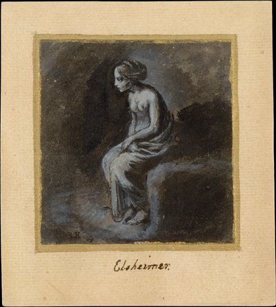 Siddende ung kvinde af Adam Elsheimer
