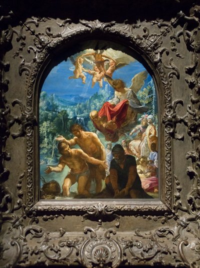 Kristi dåb, ca. 1598-1600 (olie på kobber) af Adam Elsheimer