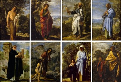 et sæt små religiøse scener af Adam Elsheimer