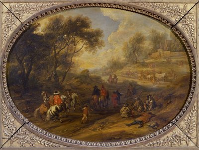 En militær konvoj af Adam Frans van der Meulen