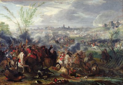 Studie til belejring af en flamsk by af Adam Frans van der Meulen