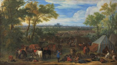 Ludvig 14.s hær foran Tournai i 1667 af Adam Frans van der Meulen