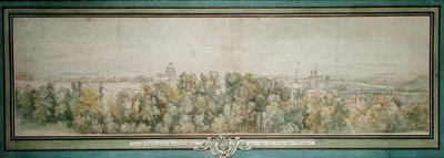 Udsigt over Paris fra Gobelins Workshop (wc på papir) af Adam Frans van der Meulen