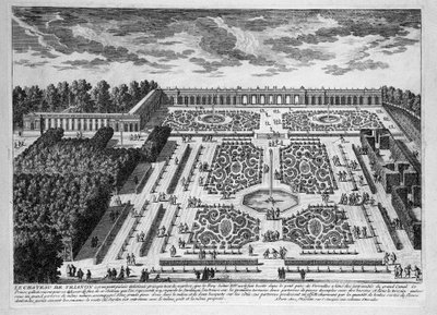 Chateau de Trianon, Petit Trianons haver ved det kongelige palads i Versailles af Adam Perelle