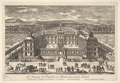 Château de Richelieu en Poictou fra indgangssiden, 1600-tallet. af Adam Perelle