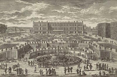 Udsigt over Versailles Udsigt over Versailles, havefacade, 1680