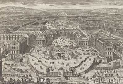 Generel udsigt over slottet i Versailles, 1680