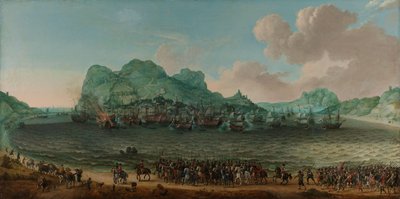 Sejr over spanierne nær Gibraltar af en flåde under kommando af admiral Jacob van Heemskerck, 25. april 1607 af Adam Willaerts (signed by artist)