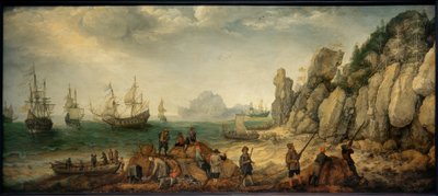Vild gedejagt på stenet kyst af Adam Willarts