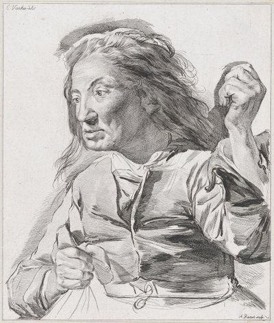 En gammel kvinde med knyttede næver, 1786. af Adam von Bartsch