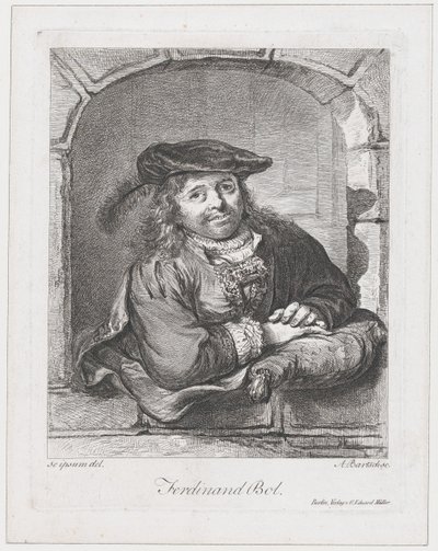 Portræt af Ferdinand Bol, 1803-08. af Adam von Bartsch