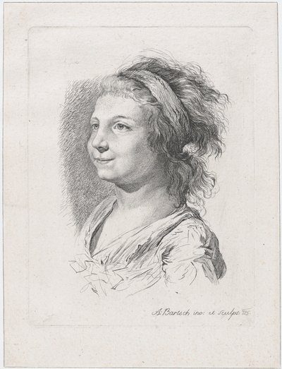 Portræt af Maria Anna Schaubach, 1785. af Adam von Bartsch