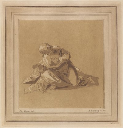 En krumbøjet apostel (Sankt Peter) af Adam von Bartsch, after a drawing formerly attributed to Albrecht Dürer