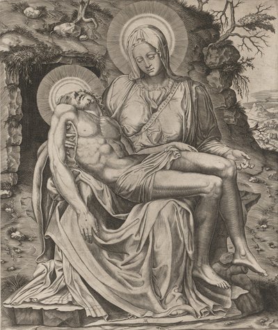 Vatikanet Pietà, 1566. af Adamo Scultori