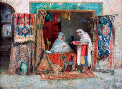 Tæppehandler, c1870-1913 af Addison Thomas Millar