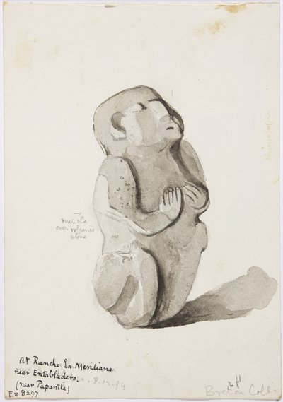 En stenstatue fra Papantla af Adela Breton