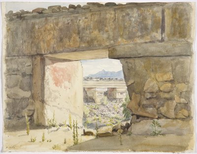 Ødelagte bygninger ved Mitla, Oaxaca af Adela Breton