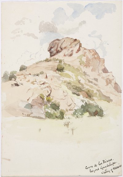 Udsigt - Cerro de los Riscos, hinsides Guadalupe, Mexico (akvarel) af Adela Breton