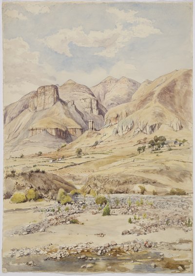 Udsigt - nær Ixtacamaxtitlan, Mexico (akvarel) af Adela Breton