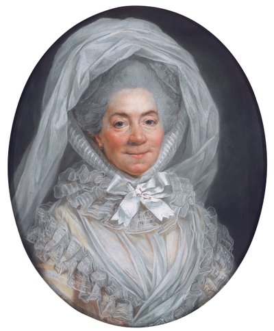 Portræt af en dame, kendt som Madame Poisson, mor til Madame de Pompadour af Adelaide Labille Guiard