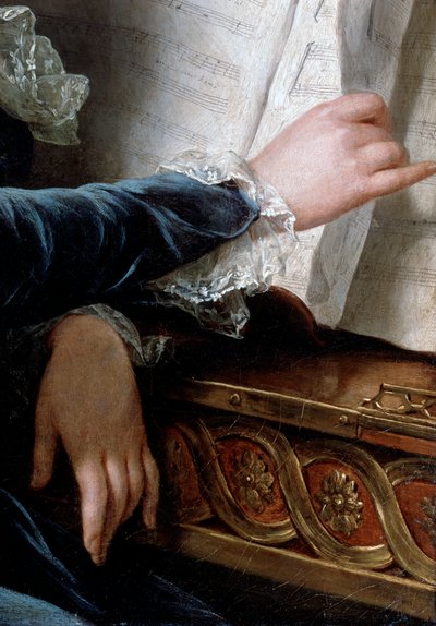 Comtesse de Selve laver musik, detaljer, 1787. af Adelaide Labille Guiard